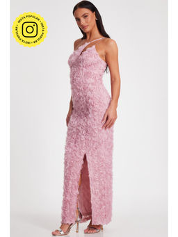Quiz Clothing - Women Pink Polyester Solid Dress
