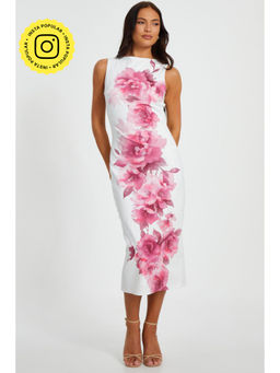 Quiz Clothing - Women White Polyester Floral Dress