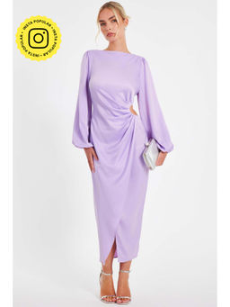 Quiz Clothing - Lavender Women Sheath Maxi Dress