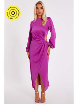 Quiz Clothing - Magenta Women Sheath Maxi Dress