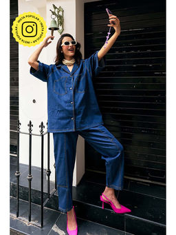 SPACE - Ampere Z Unisex Relaxed Blue Co-Ord Set