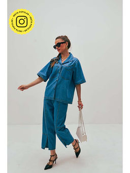 SPACE - Ampere Z Relaxed Blue Denim Co-Ord Set