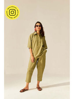 SPACE - Ikigai Green Top And Bag Pant
