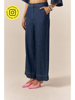 SPACE - Maison Belle Flared Blue Pants