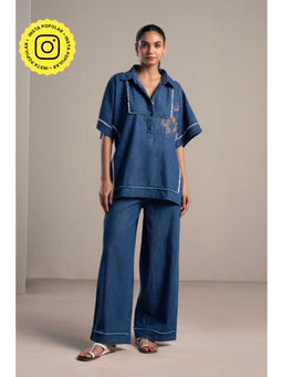 SPACE - Bora Bora Femme Blue Shirt With Pant