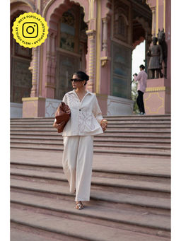 SPACE - Dhoop White Shirt With Pant
