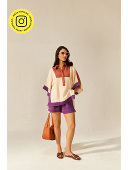 SPACE - Haya Dogwood Mini Kaftan Multicolor Shirt With Shorts