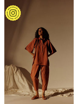 SPACE - Ikigai Brick Dust Brown Shirt With Pant
