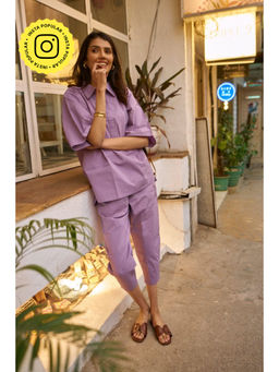 SPACE - Ikigai Orchid Lavender Shirt With Pant