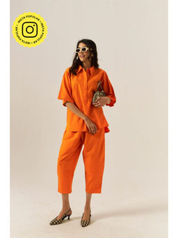 SPACE - Ikigai Persimmon Orange Shirt With Pant
