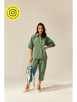 SPACE - Ikigai Sea Spray Green Shirt With Pant