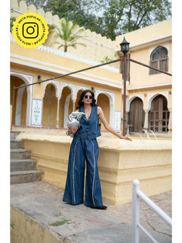 SPACE - Isabelle Blue Shirt With Pant