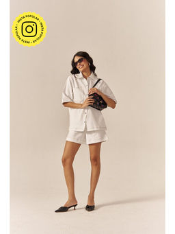 SPACE - Meethi Lassi White Shirt With Shorts