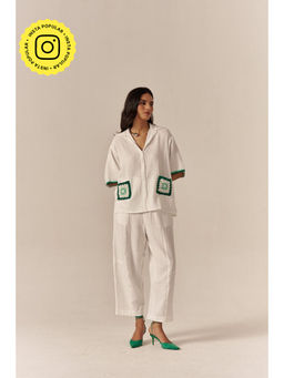 SPACE - Naturally Pretty White Shirt With Pant