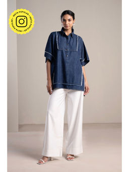 SPACE - Off Script Blue Top With Pant