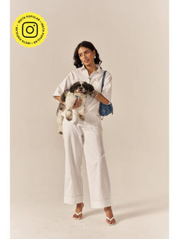 SPACE - Pudding White Shirt With Pant