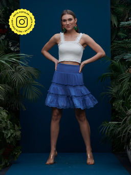 Style Island - Sisk02 Blue Boho Skirt For Women