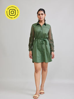 Style Island - Olive Oasis Applique Dress (Set of 2)