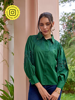 Style Island - Emerald Elegance Shirt