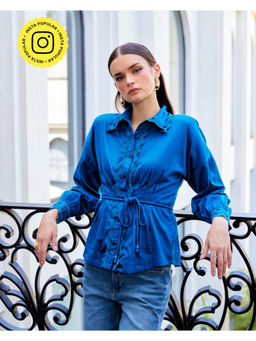 Style Island - Blue Wave Shirt for Women