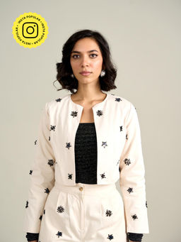 Style Island - White Embroidered Jacket