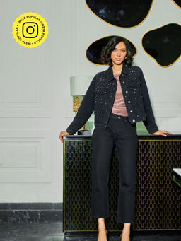 Style Island - Black Embellished Jacket