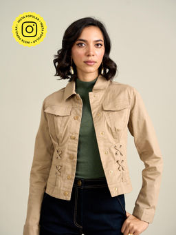 Style Island - Beige Solid Jacket