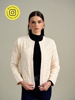 Style Island - Cream Embroidered Jacket