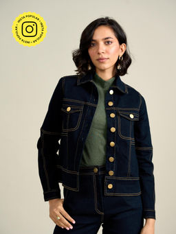 Style Island - Blue Solid Jacket