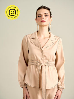 Style Island - Beige Solid Jacket