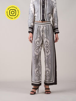 Style Island - Emilia Printed Pant-White & Black