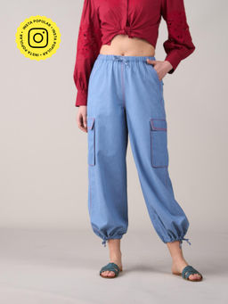 Style Island - Sara Tencel Pant-Blue