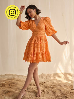 Style Island - Serena Orange Dress