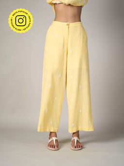 Style Island - Yellow Alice Embroidered Pants