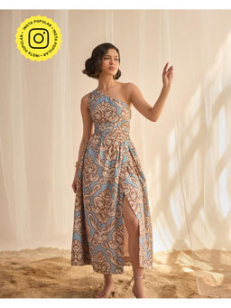 Style Island - Blue Kiara Printed Dress