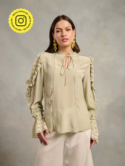 Style Island - Green Jade Viscose Top