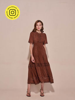 Style Island - Sabrina Lace Dress - Brown