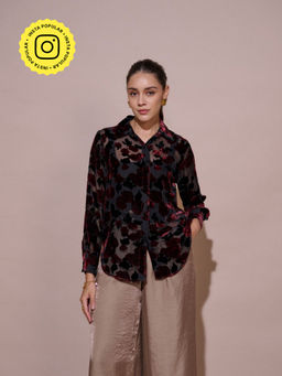 Style Island - Elise Velvet Shirt Top