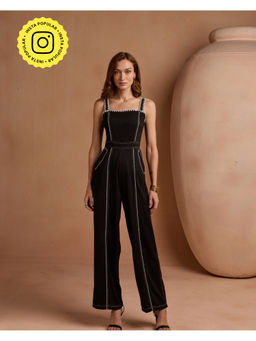 Style Island - Women Isla Black Solid Jumpsuit