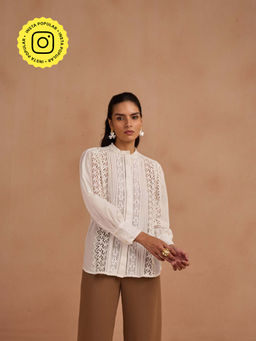 Style Island - Ashley Lace White Shirt