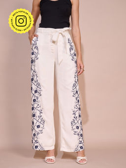 Style Island - Women Viscose Rayon White Pant