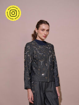 Style Island - Black Rosie Embellished Jacket