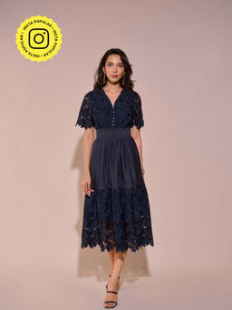 Style Island - Blue Monica Floral Dress
