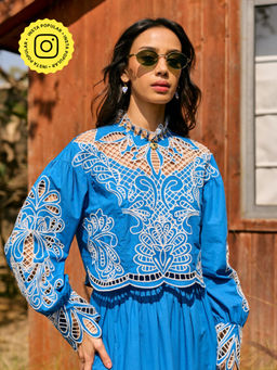 Style Island - Blue Jane Cutwork Top