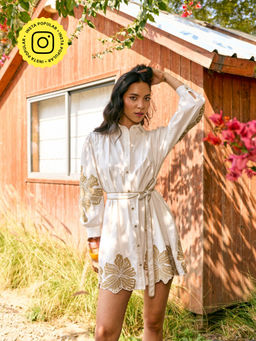 Style Island - Willow Applique Shirt Dress with Belt