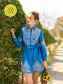 Style Island - Lina Cutwork Shirt Dress with Belt