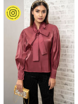 Label Swish - Maroon Solid Shirt