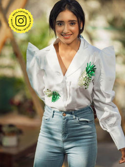 Label Swish - White Sequin Shirt