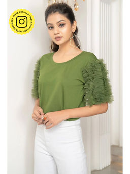 Label Swish - Green Tulle T-Shirt