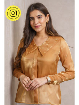 Label Swish - Lulu Lounge Gold Shirt With Embellished Collar (Set of 2)
